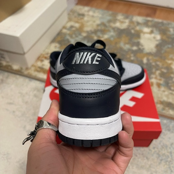 Youth Sz 7Y (Euro Sz 40) Nike Dunk Low Georgetown Shoes Wolf Grey/Dark Obsidian - Picture 14 of 16